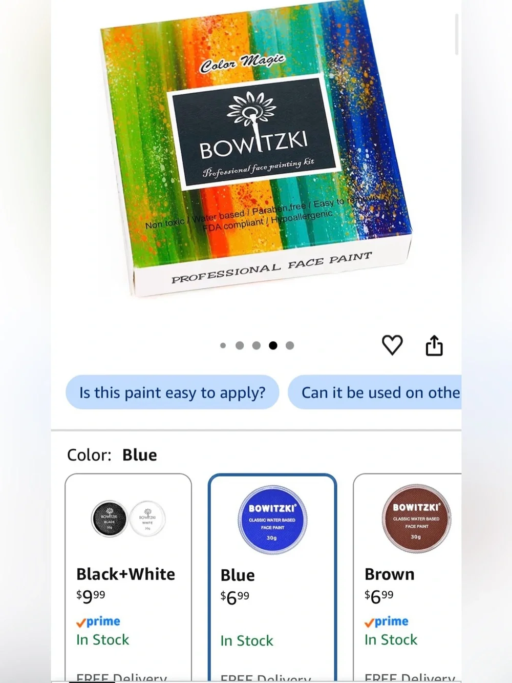Bowitzki Color Magic Face Painting Blue